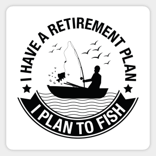 Retirement Plan Fishing Sticker